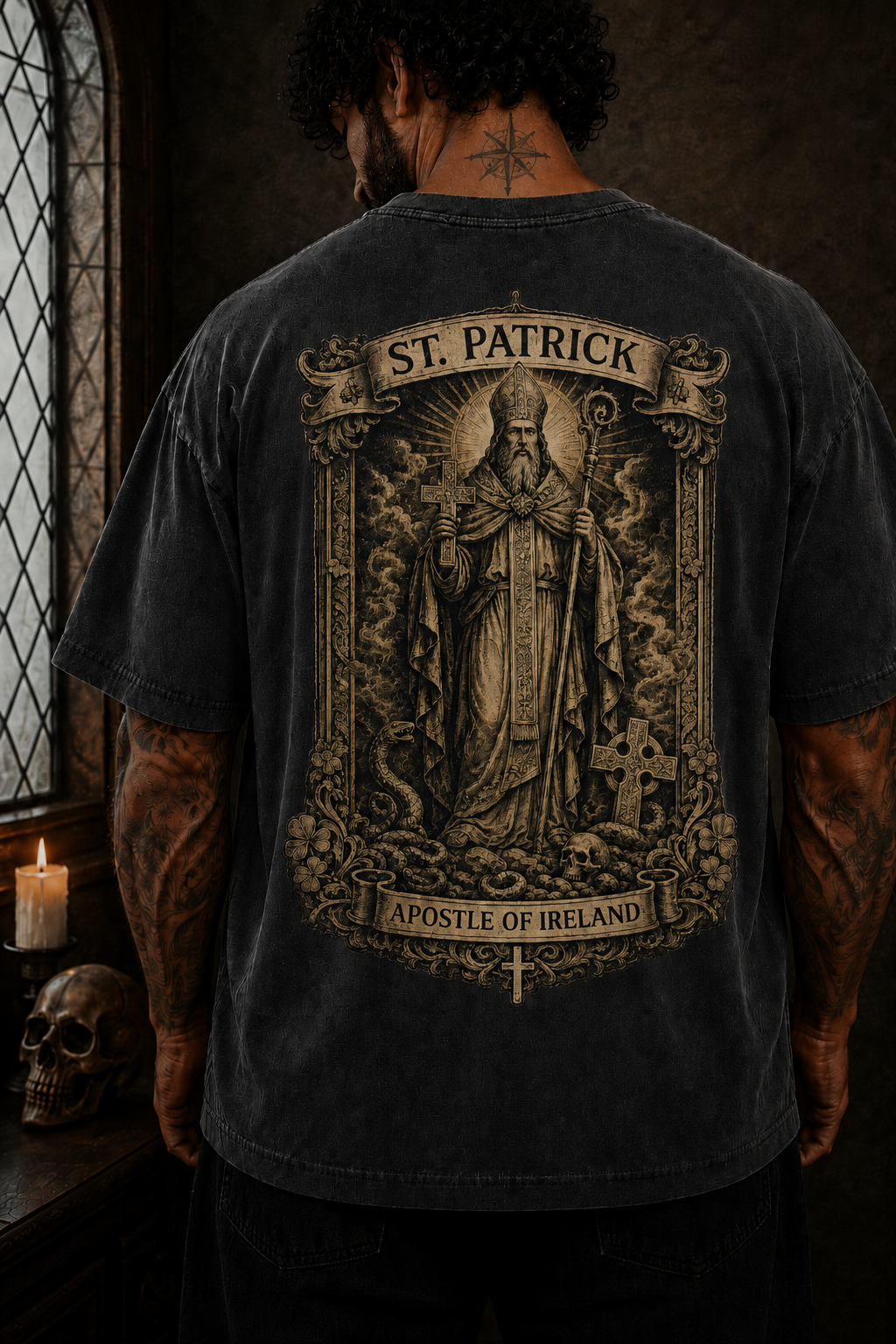 Saint Gregory the Great Oversized Catholic Streetwear T-Shirt | Saint & Stone Co