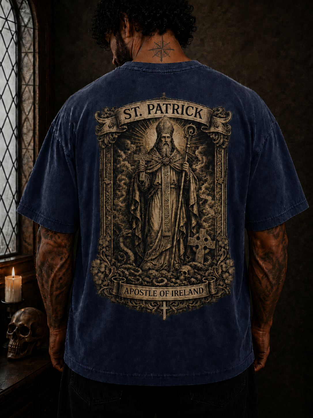 Saint Gregory the Great Oversized Catholic Streetwear T-Shirt | Saint & Stone Co
