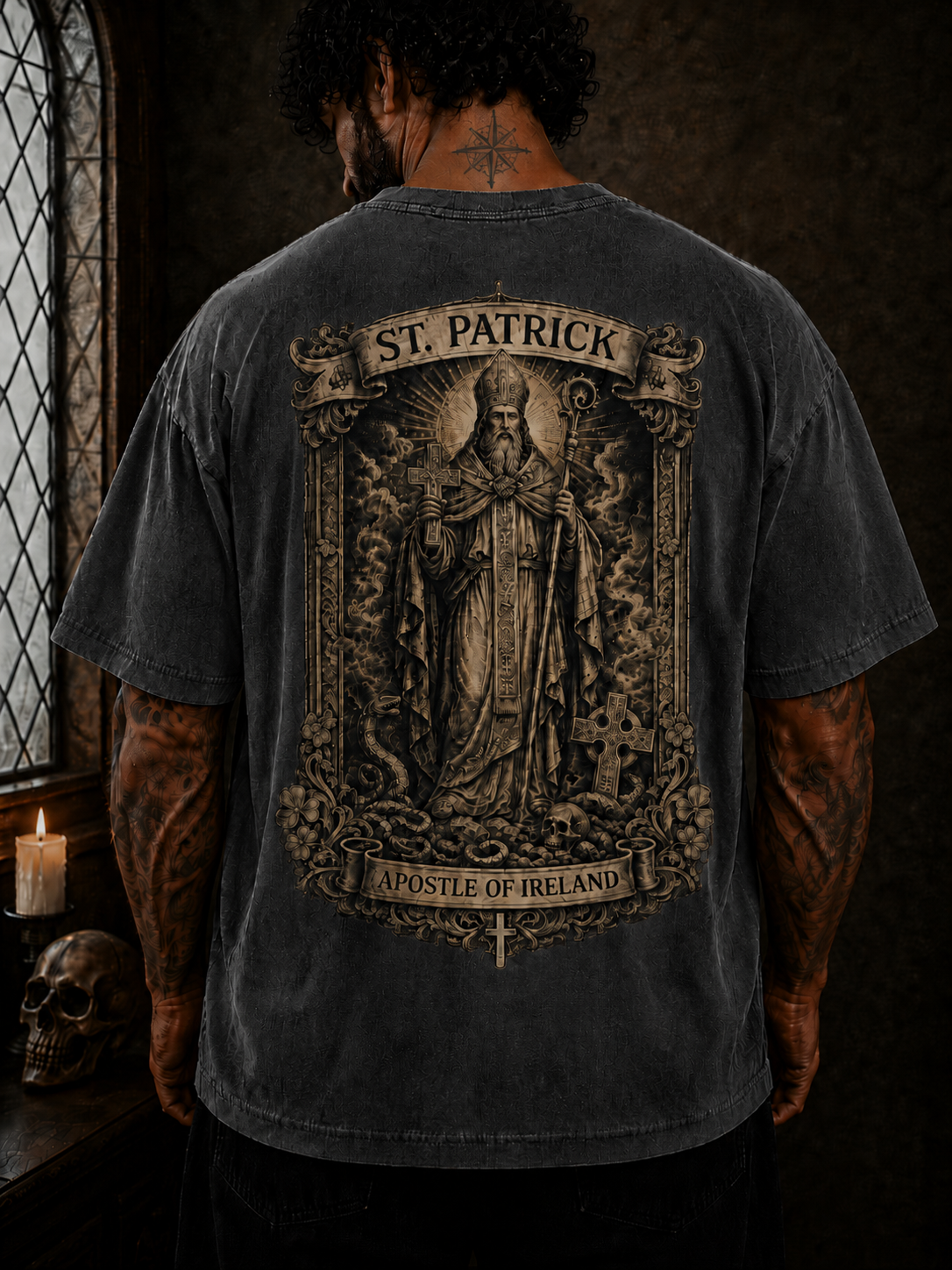 Saint Gregory the Great Oversized Catholic Streetwear T-Shirt | Saint & Stone Co