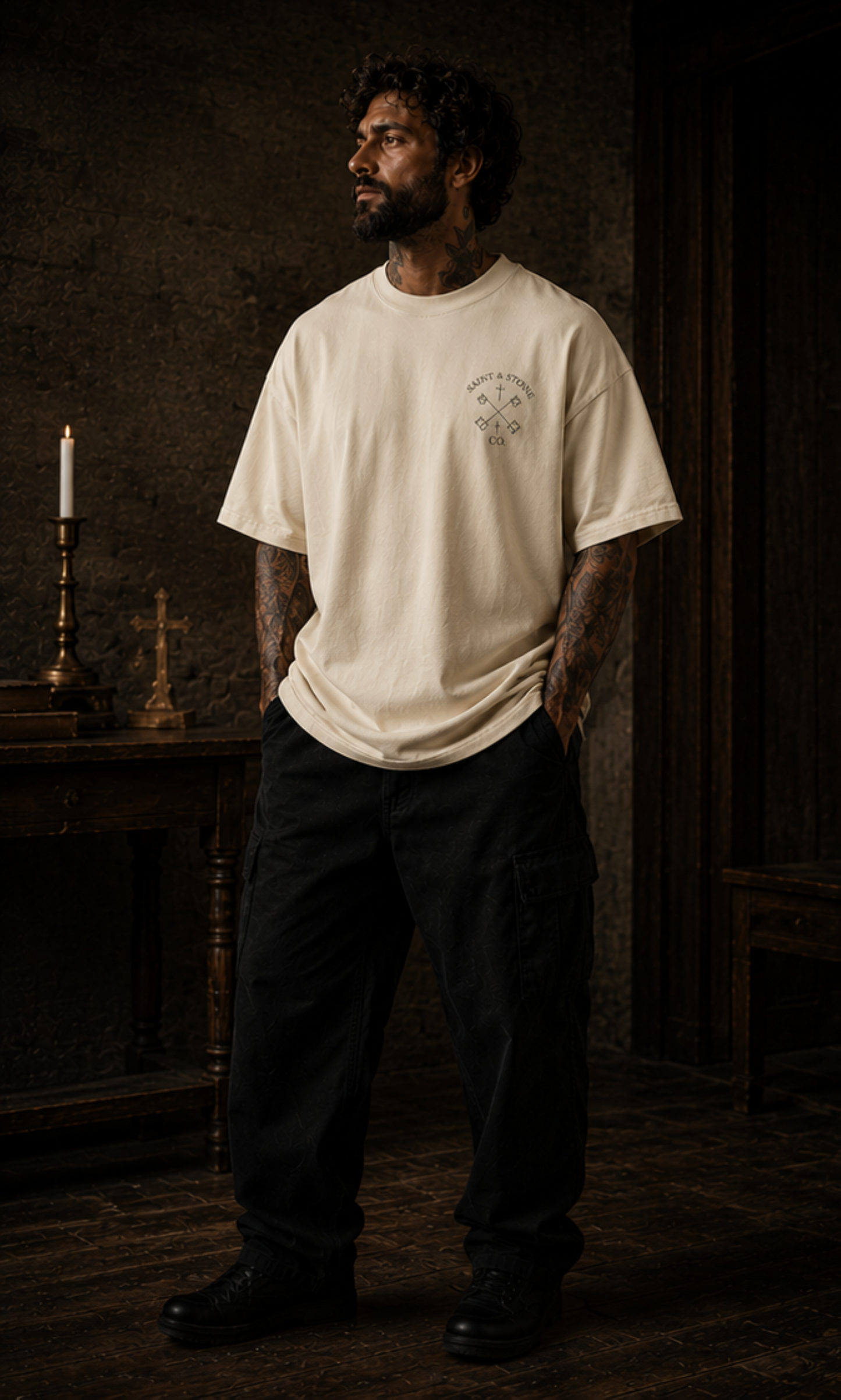 Christ Is King Christian Oversized T-Shirt | John 18:37 Catholic Streetwear Graphic Tee