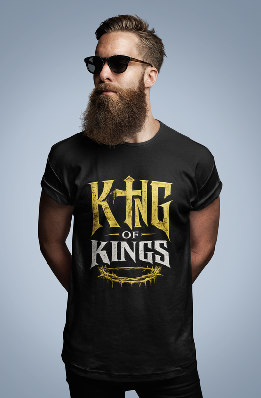 King of Kings Christian Graphic T-Shirt | Above All Kings Religious Streetwear Tee