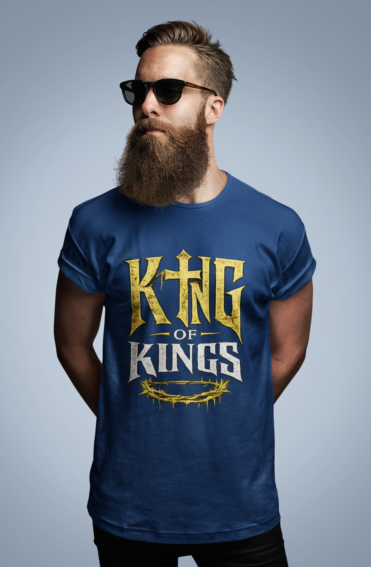 King of Kings Christian Graphic T-Shirt | Above All Kings Religious Streetwear Tee